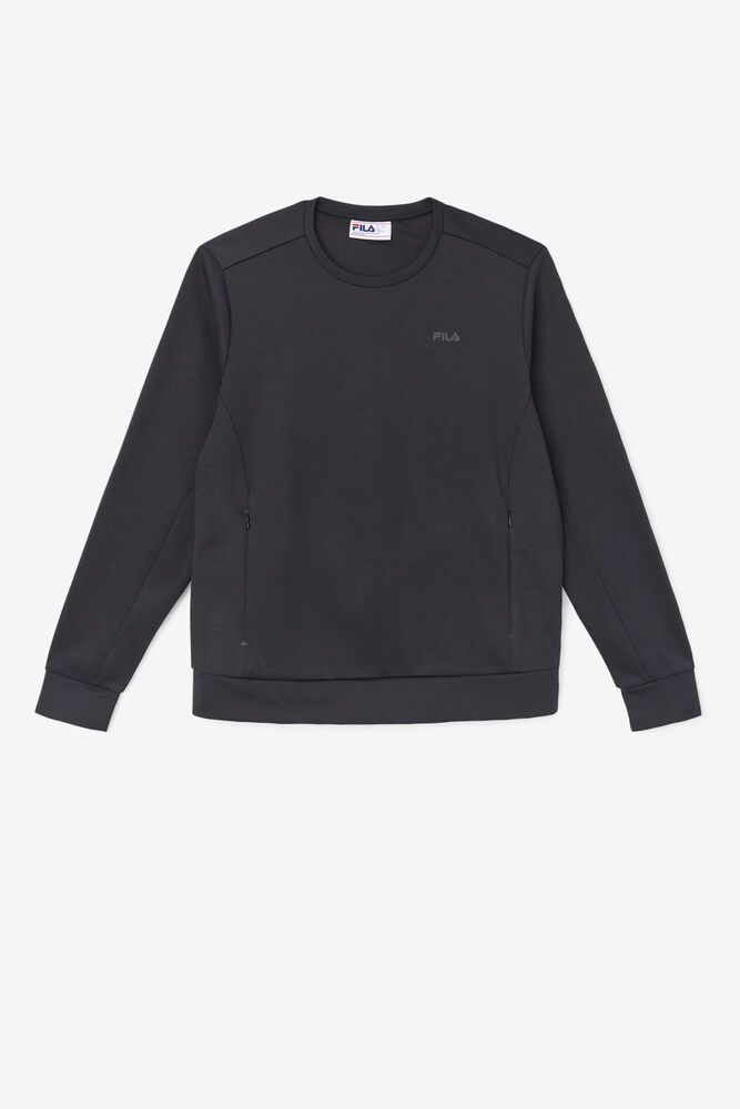 Fila Sweatshirt Mens Black - Emry Crew - Philippines 4609821-HO